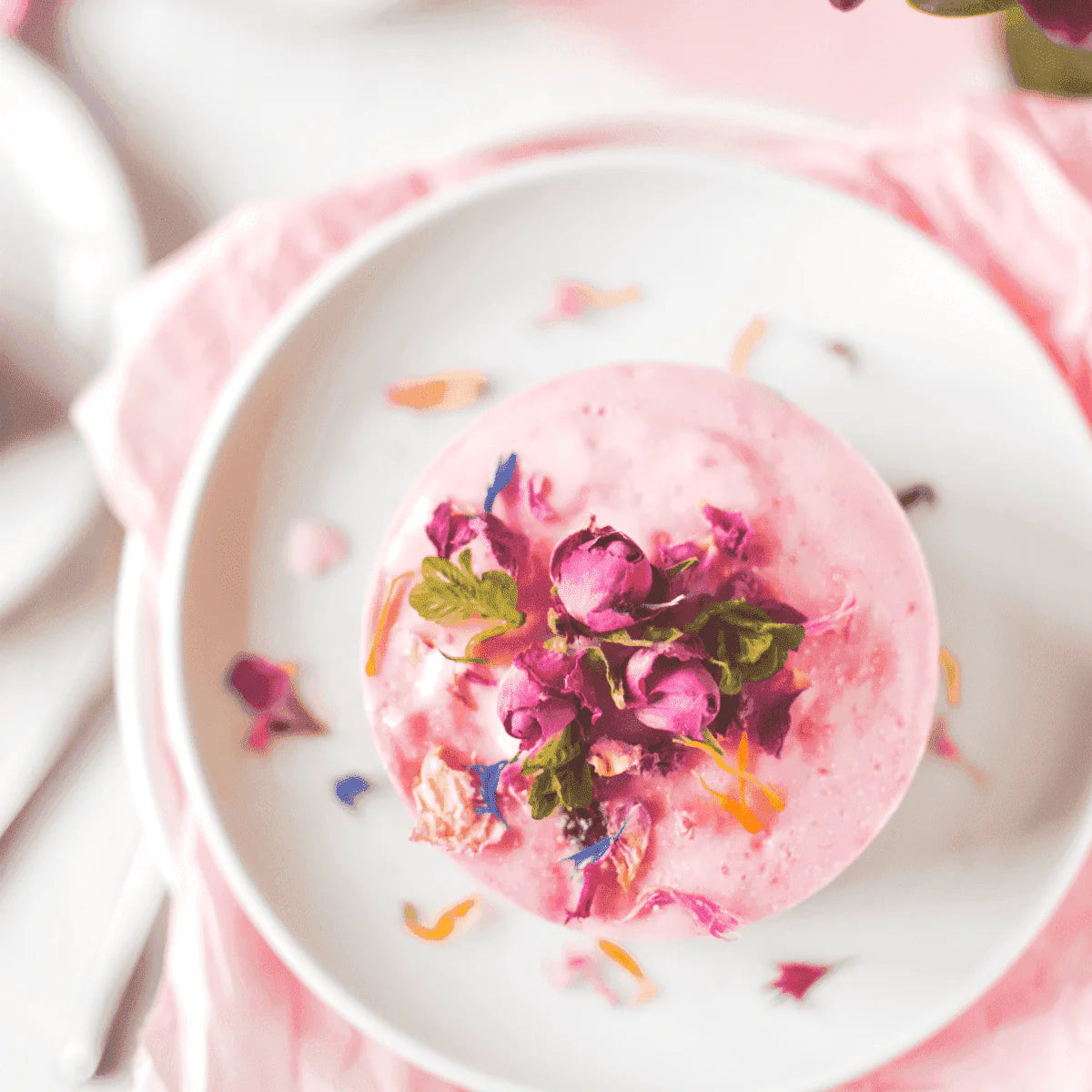 FLEURS ROSE DAMAS - COMESTIBLE