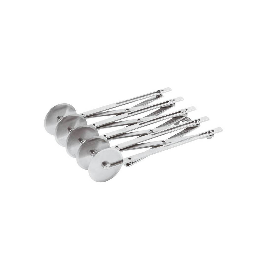 Coupe-Pâte Extensible Inox – 5 Roues Lisses Réglables