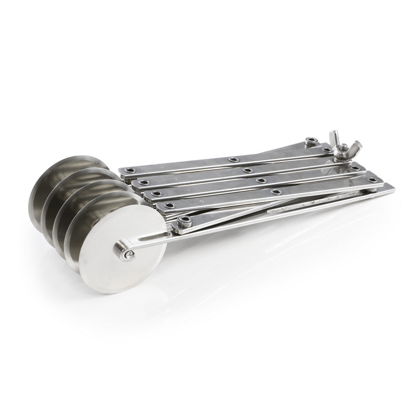 Coupe-Pâte Extensible Inox – 5 Roues Lisses Réglables