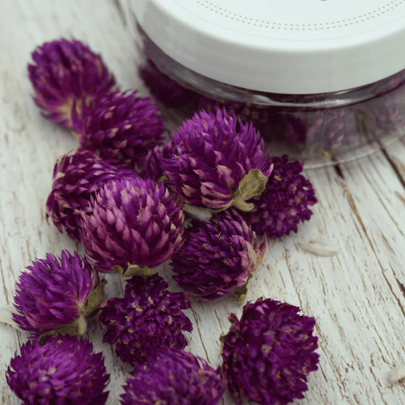 FLEURS GOMPHRENA SÉCHÉES - COMESTIBLES