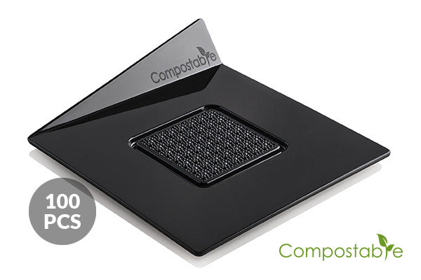 PLATEAUX NOIRS COMPOSTABLES