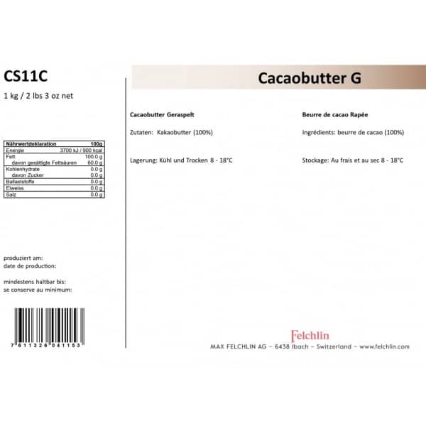 BEURRE DE CACAO - BIO
